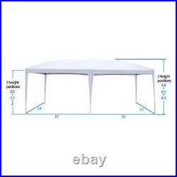 10' x 20' Ez Pop Up Gazebo Wedding Supply Sunshade Garden Canopy Tent White +Bag