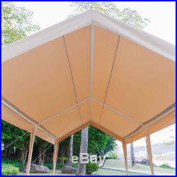 10 x 20 FT Carport Car Auto Garage Shelter Cover Canopy Tent with Foot Cloth Khaki
