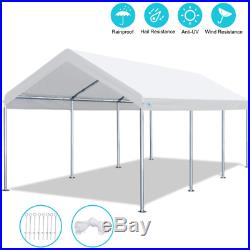10 x 20 FT Heavy Duty Carport Canopy Car Garage Shelter Party Tent Storage White