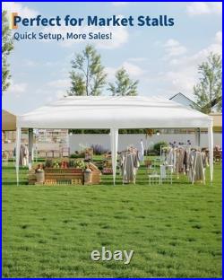 10 x 20 FT Instant Pop Up Canopy Tent with 6 Side Walls, Heavy Duty Canopy Set