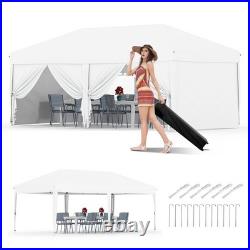10 x 20 FT Instant Pop Up Canopy Tent with 6 Side Walls, Heavy Duty Canopy Set