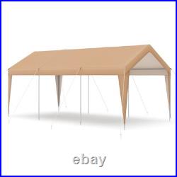 10 x 20 FT Patio Carport Garage SUV Tent Canopy Shelter with Steel Frame Outdoor