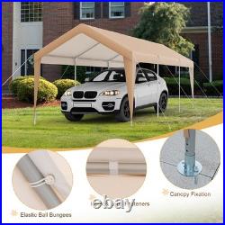 10 x 20 FT Patio Carport Garage SUV Tent Canopy Shelter with Steel Frame Outdoor