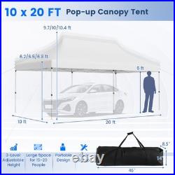 10 x 20 FT Waterproof Folding Party Tent withCarrying Bag Instant Sunshade Shelter