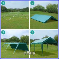 10'x 20' Heavy Duty Carport Party Wedding Garden Tent Canopy Car Shelter Green