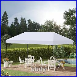 10' x 20' Heavy Duty Cathedral Top Pop-Up Canopy Tent with Carrying Bag, White