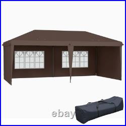 10' x 20' Outdoor Gazebo Canopy Wedding Party Tent with 4 Removable Sidewalls