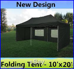 10' x 20' Pop Up Canopy Party Tent Gazebo EZ Black E Model