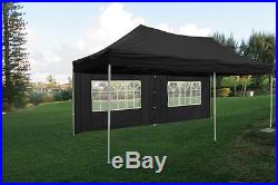 10' x 20' Pop Up Canopy Party Tent Gazebo EZ Black E Model