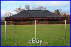 10' x 20' Pop Up Canopy Party Tent Gazebo EZ Black Flame E Model