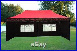 10' x 20' Pop Up Canopy Party Tent Gazebo EZ Red Flame E Model