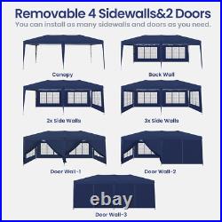 10' x 20' Pop Up Canopy Tent with6 Sidewall, Wedding Party Tent, 3 Adjustable Height