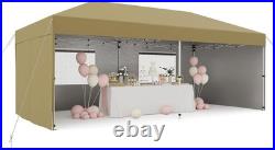 10'x 20' Pop up Canopy Tent Waterproof Outdoor Party Tent with 4Pcs Sidewalls
