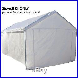 10 x 20 Portable Domain Carport Garage Side Wall Car Shelter Canopy Tent WHITE
