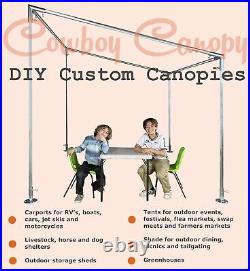 10' x 20' Slope, Lean-to Canopy Fittings Kits, DIY Metal Carport Frame Parts