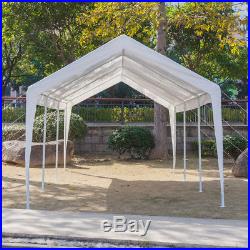 10 x 20 ft Car Port Canopy Gazebo Tent Cover with 8 Leg Steel Frame Garage