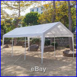 10 x 20 ft Car Port Canopy Gazebo Tent Cover with 8 Leg Steel Frame Garage