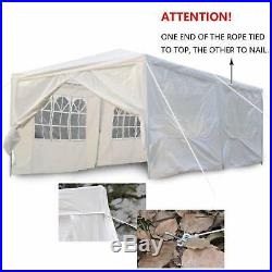 10 x 20 ft Carport Canopy Tent with Sidewalls White Cover Car Portable Garage