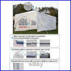 10 x 20 ft Carport Canopy Tent with Sidewalls White Cover Car Portable Garage