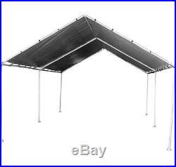 10 x 20 ft. Deluxe All Purpose Canopy Carport, Metal Frame, with Gray Heavy Duty