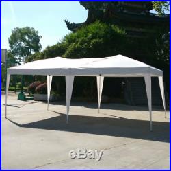 10 x 20 white Outdoor Gazebo Pop Up Canopy Party Tent with 2-Tier Roof