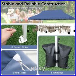 10 x 20FT Pop-up Canopy Tent Folding Instant Sun Shelter with 3 Adjustable Heights