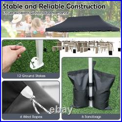 10 x 20FT Pop-up Canopy Tent Folding Instant Sun Shelter with 3 Adjustable Heights