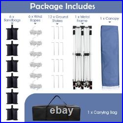 10 x 20FT Pop-up Canopy Tent Folding Instant Sun Shelter with 3 Adjustable Heights