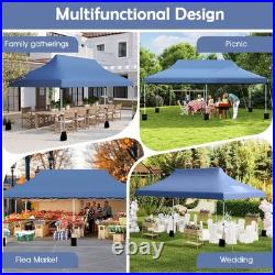 10 x 20FT Pop-up Canopy Tent Folding Instant Sun Shelter with 3 Adjustable Heights