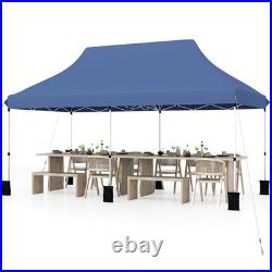10 x 20FT Pop-up Canopy Tent Folding Instant Sun Shelter with 3 Adjustable Heights