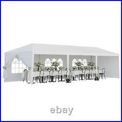 10' x 30' Gazebo Wedding Party Canopy Tent With 8 Sidewalls Outdoor White