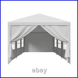 10' x 30' Gazebo Wedding Party Canopy Tent With 8 Sidewalls Outdoor White