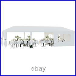 10' x 30' White Gazebo Wedding Party Tent Canopy With 8 Sidewalls Outdoor Game