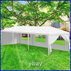 10' x 30' White Gazebo Wedding Party Tent Canopy With 8 Sidewalls Outdoor Game