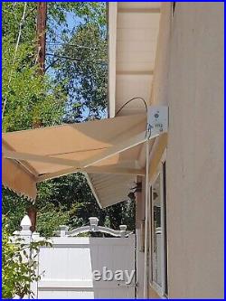 10 x 8.2 FT Retractable Awning Sunshade Easy Opening Manual Crank Handle Canopy