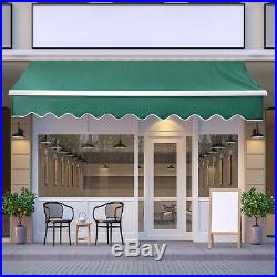 10' x 8' Manual Patio Sunshade Shelter Retractable Window Awning Canopy Outdoor