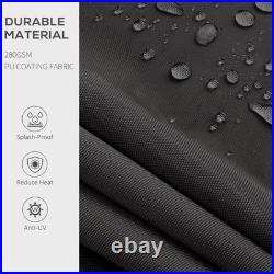 10' x 8' Manual Retractable Patio Awning Sun Shade UV Resistant Dark Gray