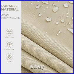 10' x 8' Patio Retractable Awning Sunshade Shelter, Beige