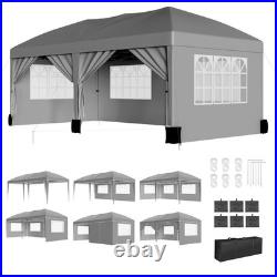 10'x10' 10'x20' Pop Up Canopy Tent, Outdoor Party Tent Gazebo with 4 Sidewalls