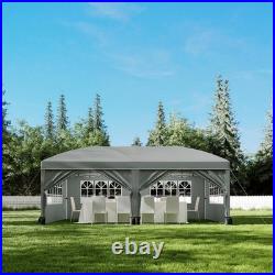 10'x10' 10'x20' Pop Up Canopy Tent, Outdoor Party Tent Gazebo with 4 Sidewalls
