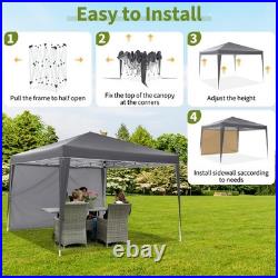 10'x10' 10'x20' Pop Up Canopy Tent, Outdoor Party Tent Gazebo with 4 Sidewalls