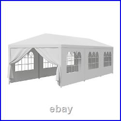 10'x10'/20'/30 Outdoor Gazebo Wedding Party Tent White Canopy With Sidewalls