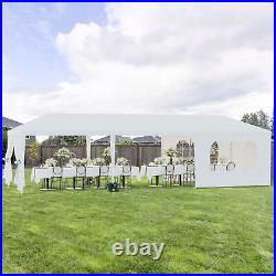 10'x10'/20'/30 Outdoor Gazebo Wedding Party Tent White Canopy With Sidewalls