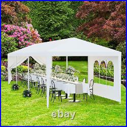 10'x10'/20'/30 Outdoor Gazebo Wedding Party Tent White Canopy With Sidewalls