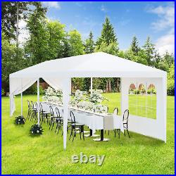 10'x10'/20'/30 Outdoor Gazebo Wedding Party Tent White Canopy With Sidewalls