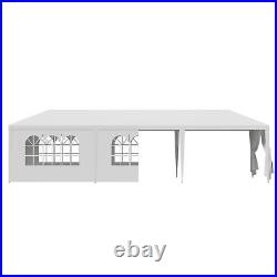 10'x10'/20'/30' Outdoor Gazebo White Canopy Party Wedding Tent with Sidewalls