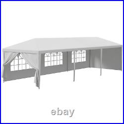 10'x10'/20'/30' Outdoor Gazebo White Canopy Party Wedding Tent with Sidewalls