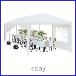 10'x10'/20'/30' Outdoor Gazebo White Canopy Party Wedding Tent with Sidewalls