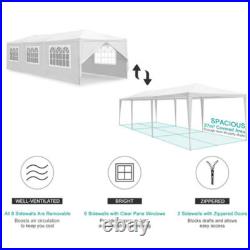 10'x10'/20'/30' Wedding Party Patio Gazebo Tent Canopy Tent Pavilion Event White