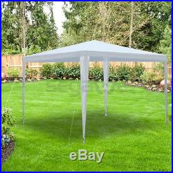 10'x10' Canopy Party Tent Outdoor Wedding Cater Gazebo With 4 Side Walls White